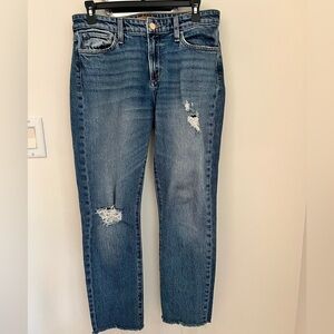 Distressed Blue Denim Jeans